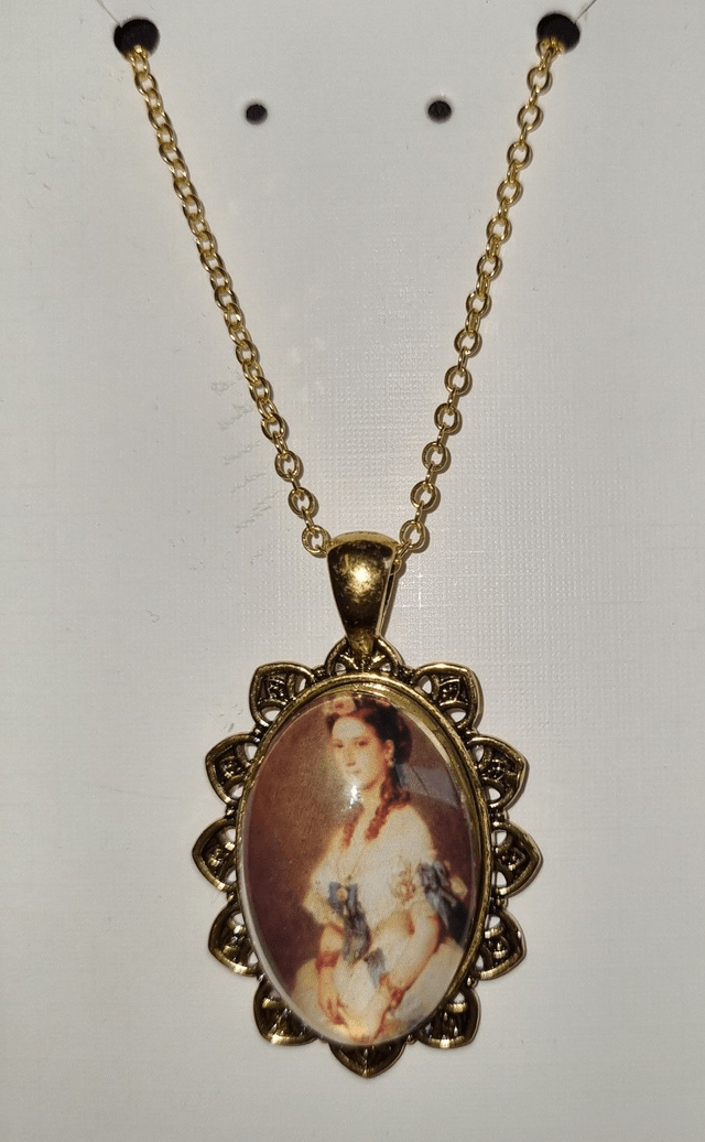 Ketting hanger cabochon vrouw