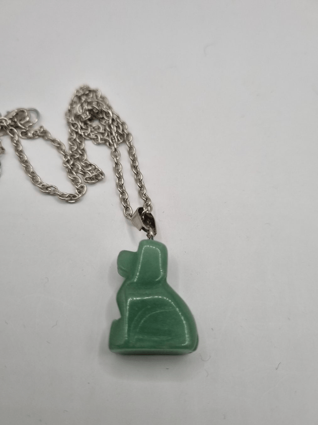 Ketting hanger poes, hond of dolfijn van Edelsteen