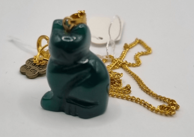 Ketting hanger poes, hond of dolfijn van Edelsteen