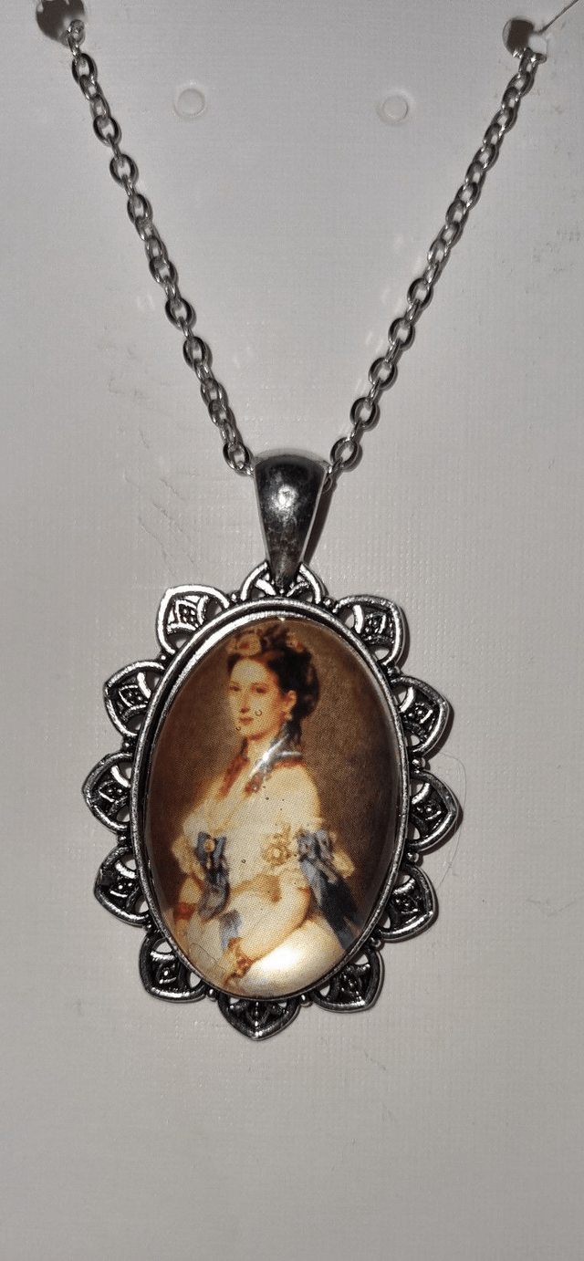 Ketting hanger cabochon vrouw