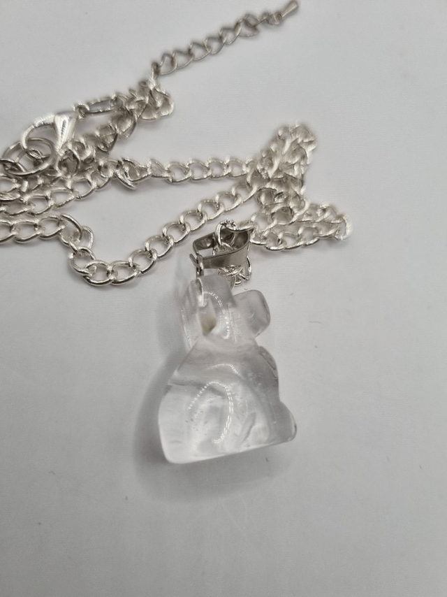 Ketting hanger poes, hond of dolfijn van Edelsteen