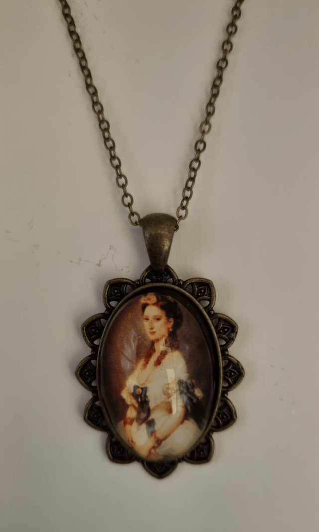 Ketting hanger cabochon vrouw